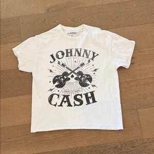 Altered State Cash brand White V-Neck T-Shirt